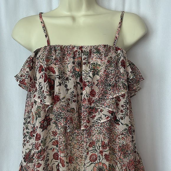 Victoria’s Secret Pale Pink Floral Metallic Threading Shirt Top **Size XS** 🌸🌸 - Picture 3 of 7